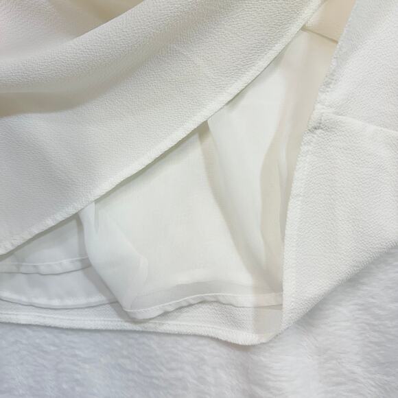 Calvin Klein S White Top Sheer‎ Office Minimalist Layering Capsule Smart Casual - Picture 2 of 10